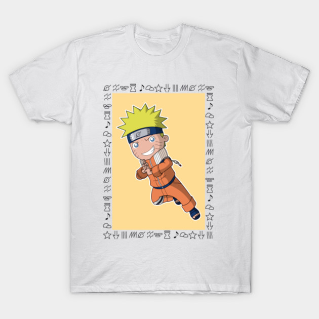 Chibi Naruto (with background) T-Shirt-TOZ